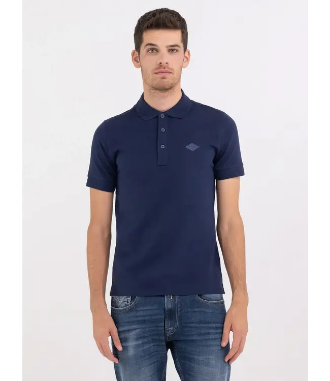 Solid-coloured jersey polo shirt