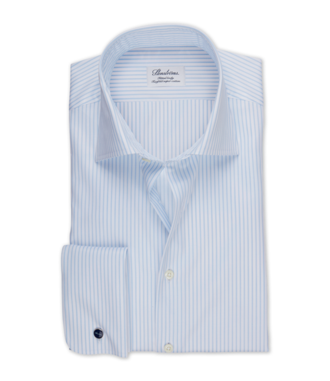 STENSTROMS Chemise en sergé rayé bleu clair