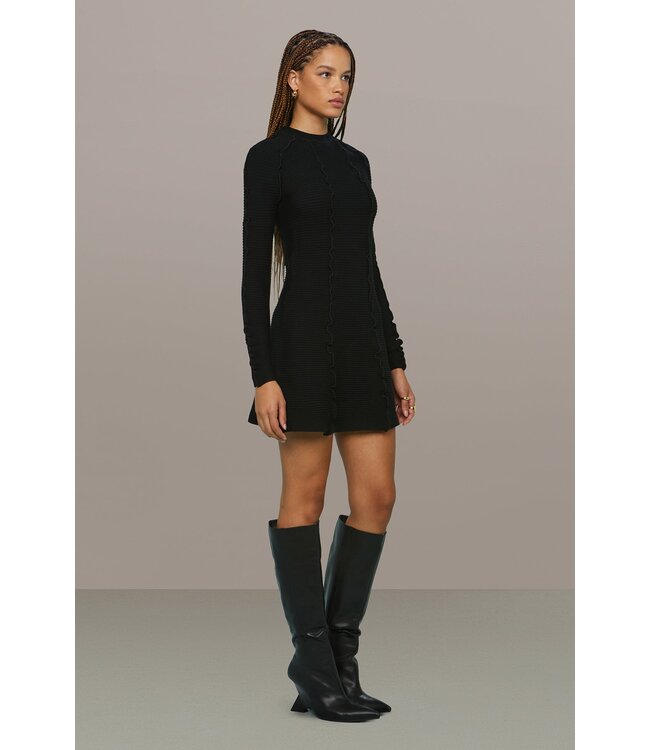 AMUR Walker Lettuce Edge Dress