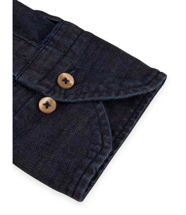 STENSTROMS Dark blue Denim Stretch Shirt