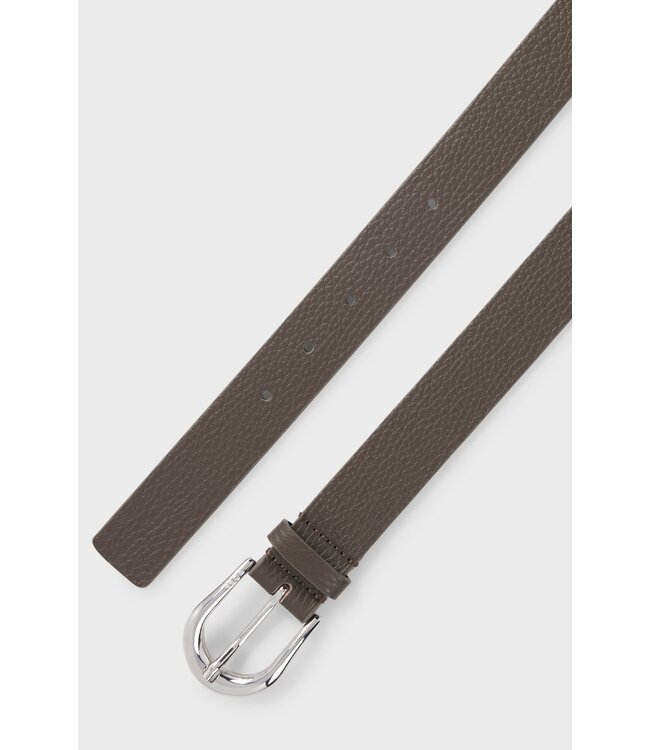 BOSS Ceinture en cuir italien, avec accessoires en argent poli
