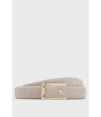 BOSS Ceinture en cuir suédé italien avec boucle logotée