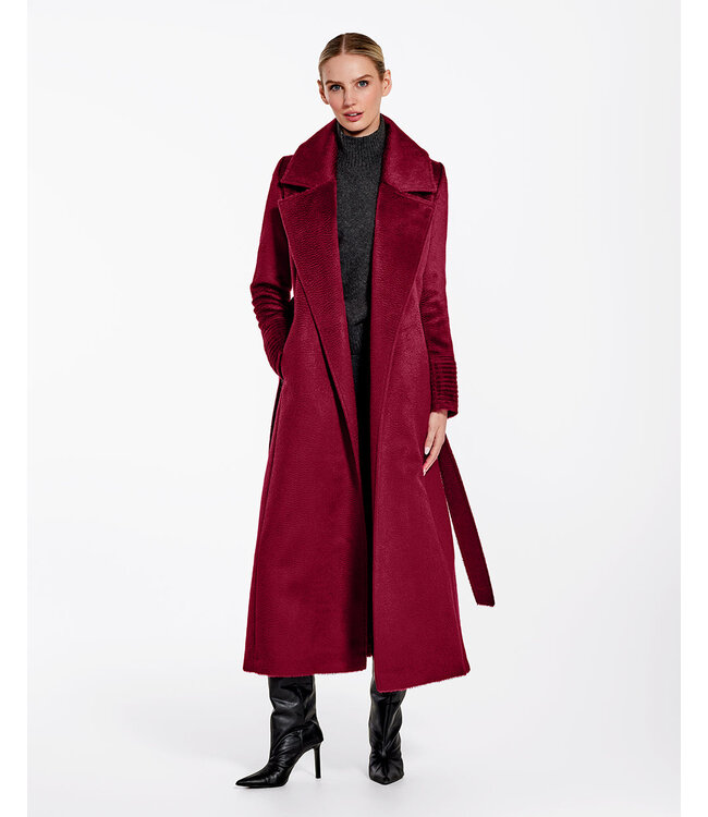 SENTALER Suri Alpaca Maxi Notched Collar Wrap Coat SEN25-28030S