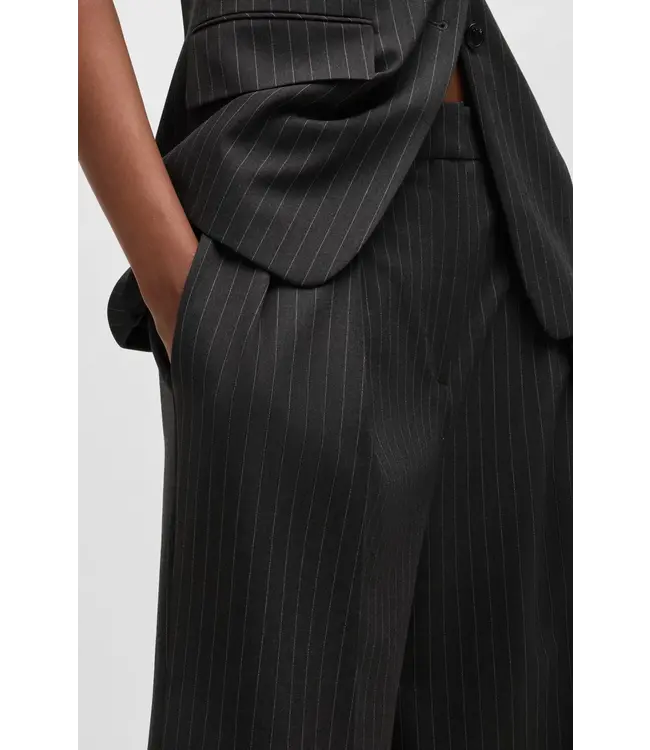 BOSS Regular-fit trousers in pinstripe stretch fabric