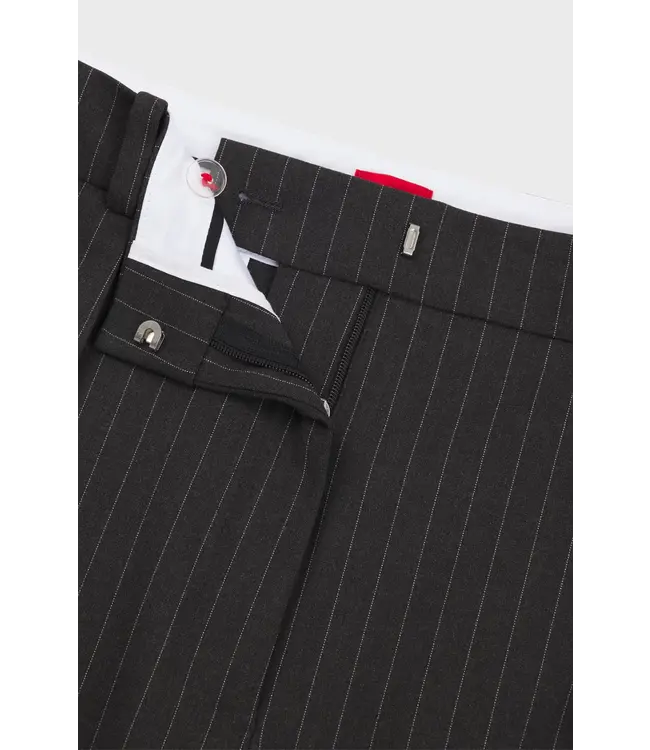 BOSS Pantalon à coupe régulière en tissu extensible à rayures