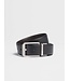 ZEGNA Ceinture en cuir réversible noir et brun foncé