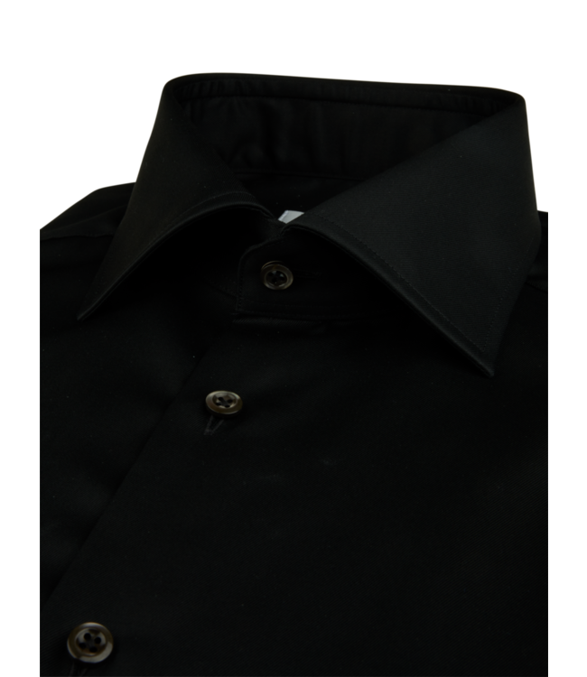 STENSTROMS Slimline Black Twill Shirt