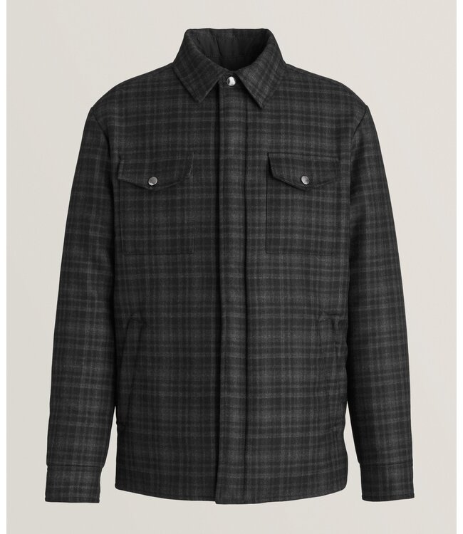 CANALI Plaid Quilted Overshirt
