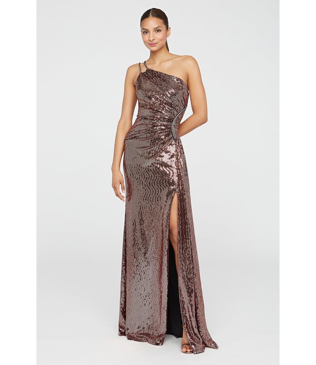 Theia Roxanne One Shoulder Gown