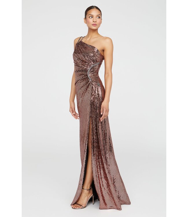 Theia Roxanne One Shoulder Gown