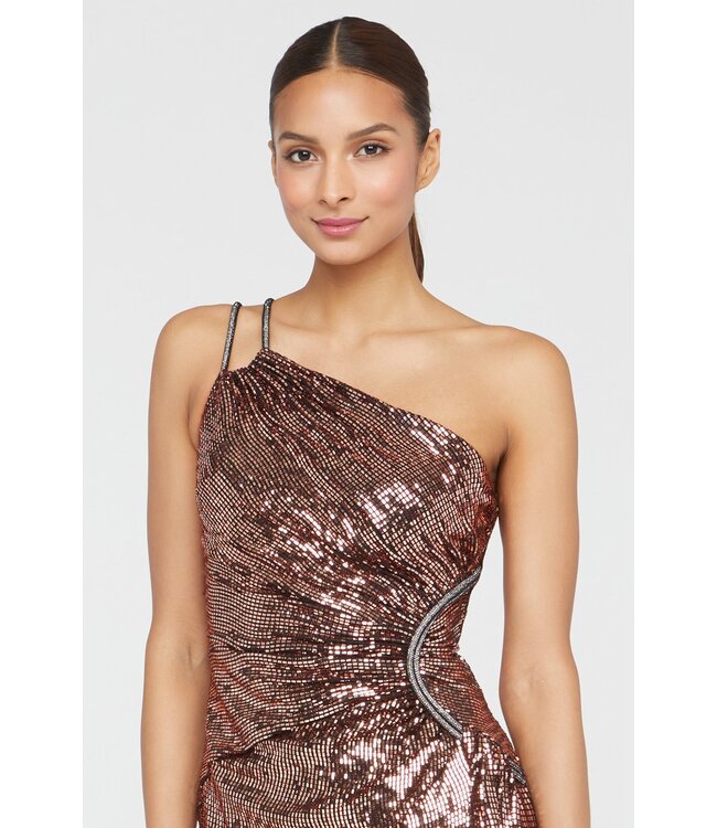 Theia Roxanne One Shoulder Gown