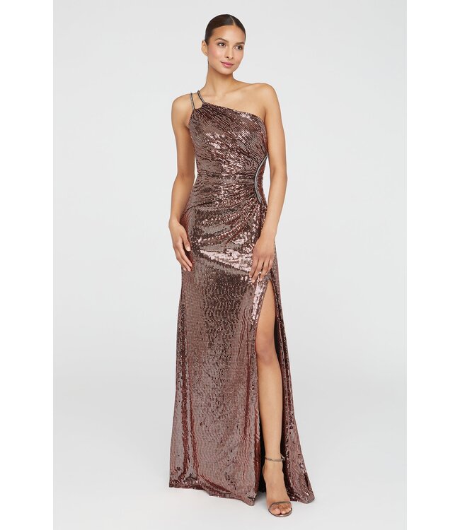 Theia Roxanne One Shoulder Gown