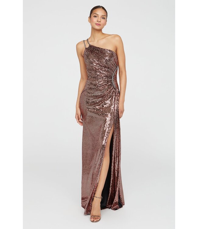 Theia Roxanne One Shoulder Gown