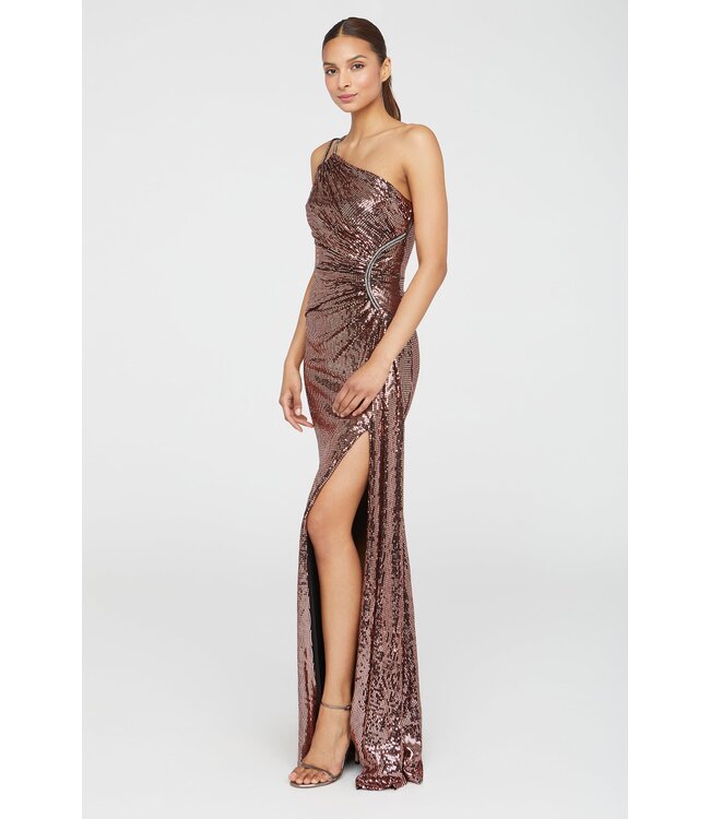 Theia Roxanne One Shoulder Gown