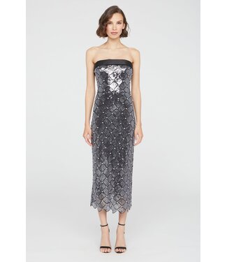 Theia Robe à sequins sans bretelles Theia Robe à sequins sans bretelles
