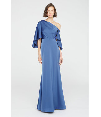 Theia Kia Cape Fit And Flare Gown