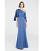 Theia Kia Cape Fit And Flare Gown