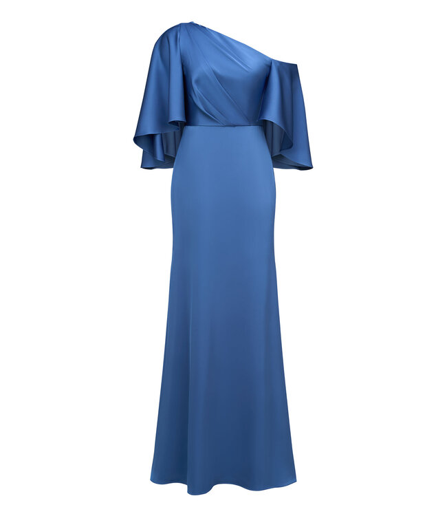 Theia Kia Cape Fit And Flare Gown