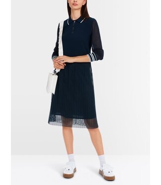 MARC CAIN Mixed fabric dress – Knitted in Germany