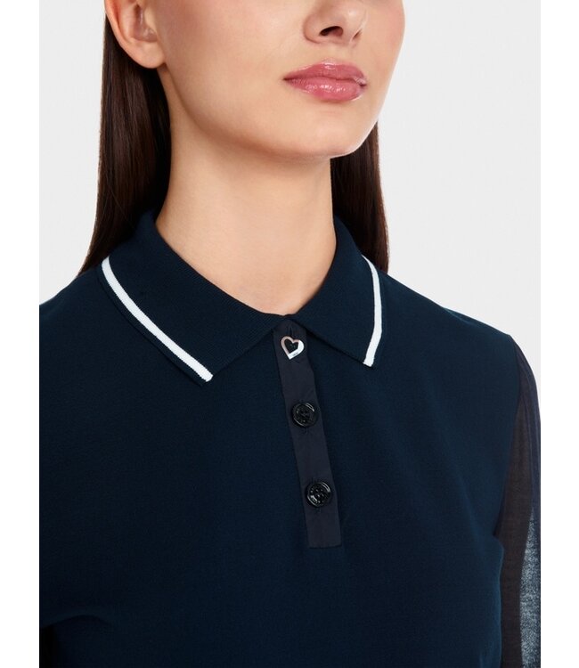 MARC CAIN Mixed fabric dress – Knitted in Germany