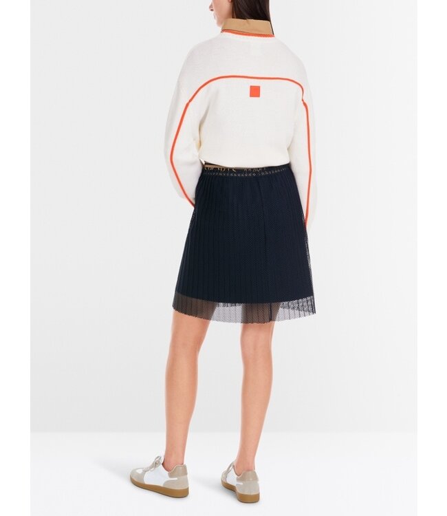 MARC CAIN Short pleated net skirt