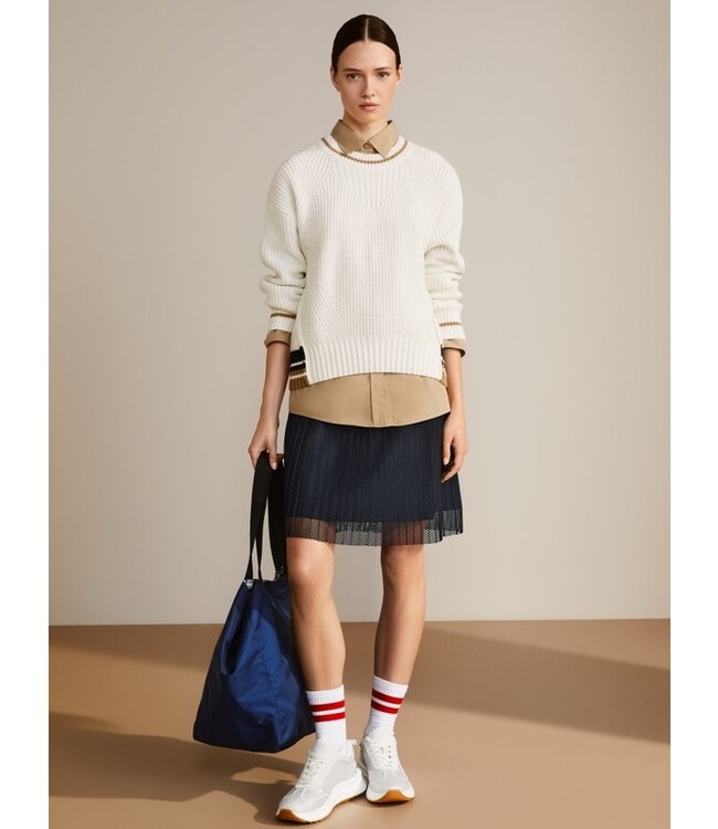 MARC CAIN Short pleated net skirt