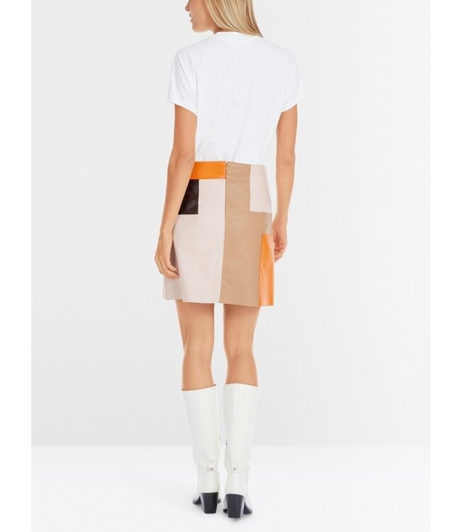 MARC CAIN Skirt made from lamb nappa