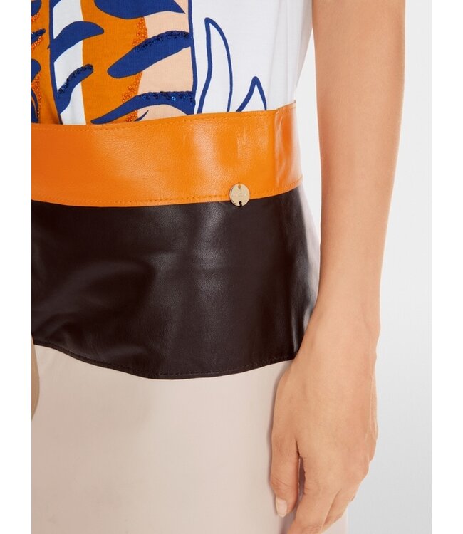 MARC CAIN Skirt made from lamb nappa