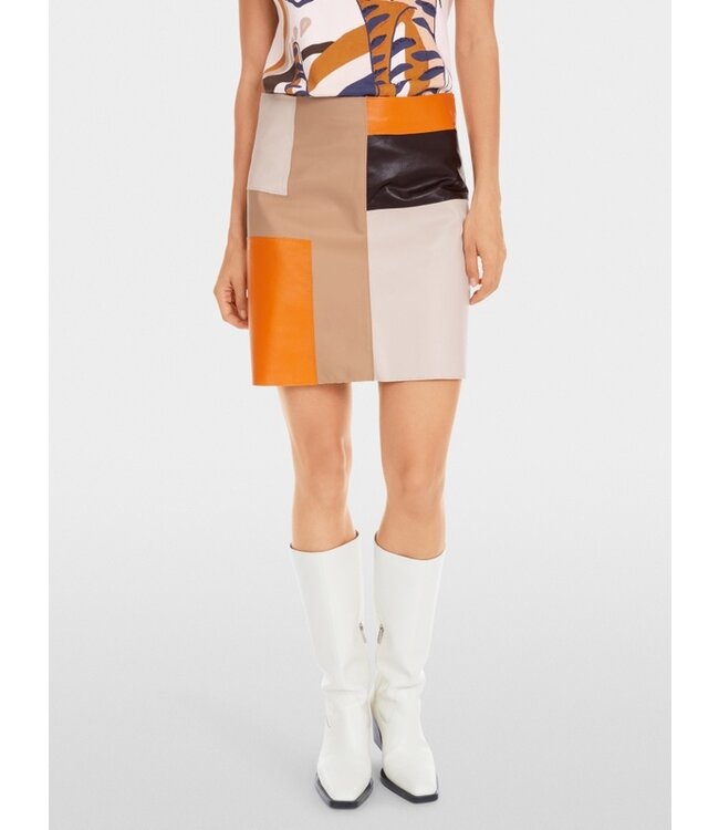 MARC CAIN Skirt made from lamb nappa