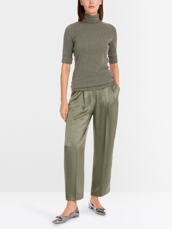 Shimmering lurex basic turtleneck