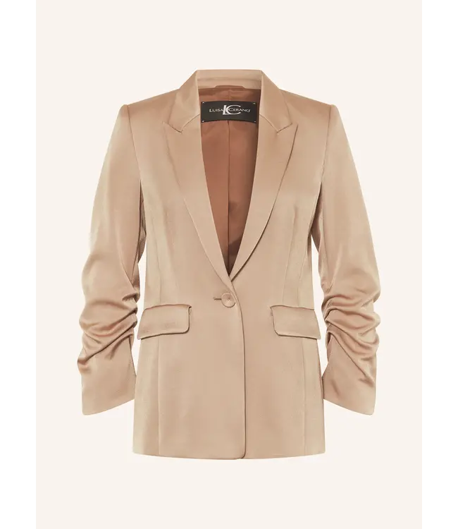 LUISA CERANO Satin one-button blazer