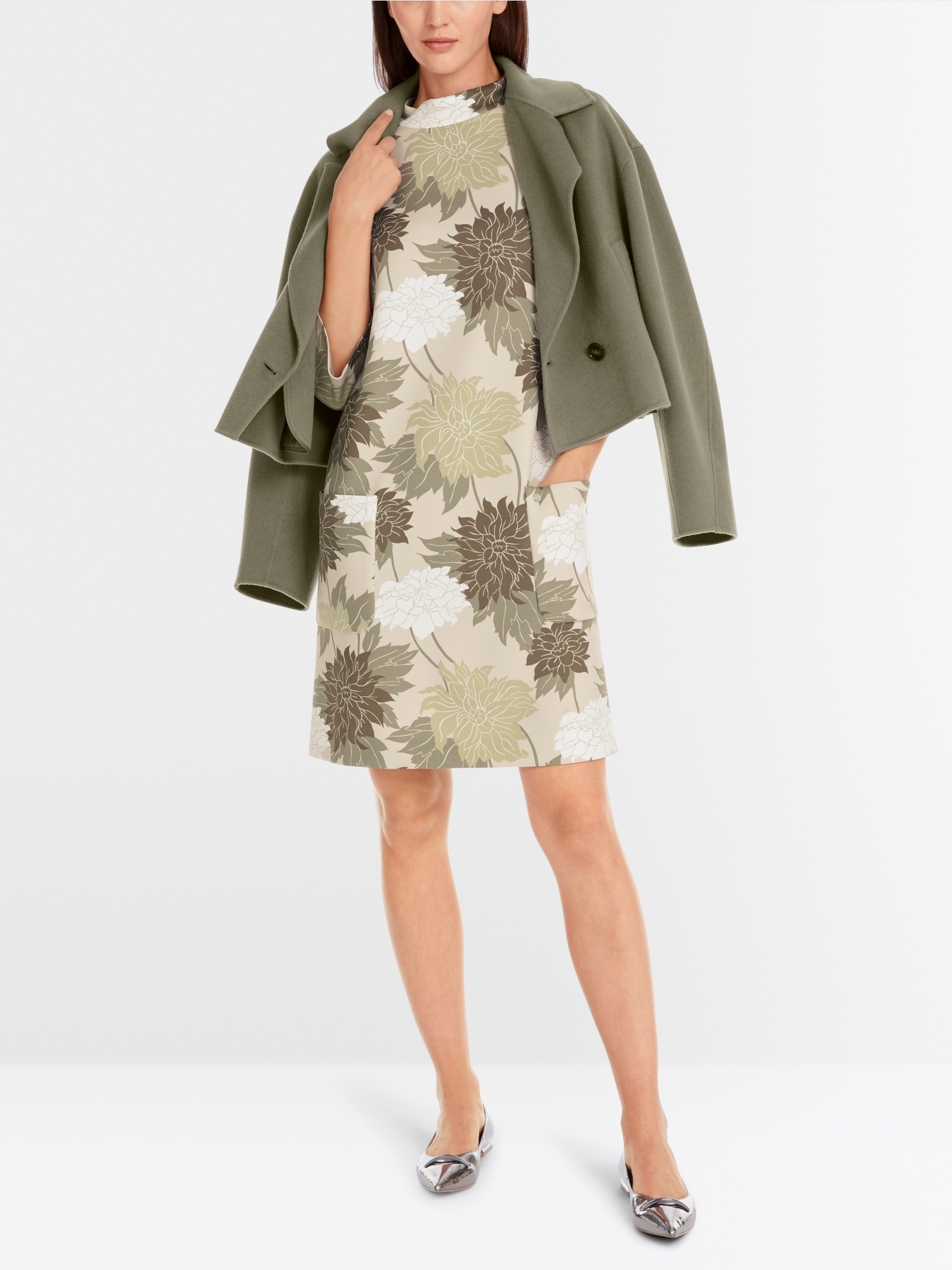 Scuba jersey floral dress