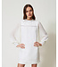 TWINSET Linen and georgette blend short dress
