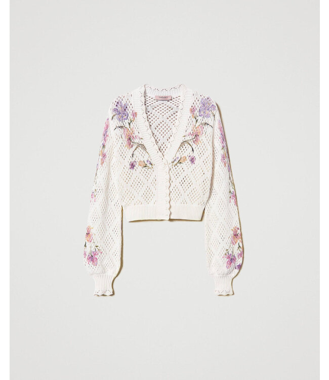 TWINSET Cardigan en tricot à imprimé floral