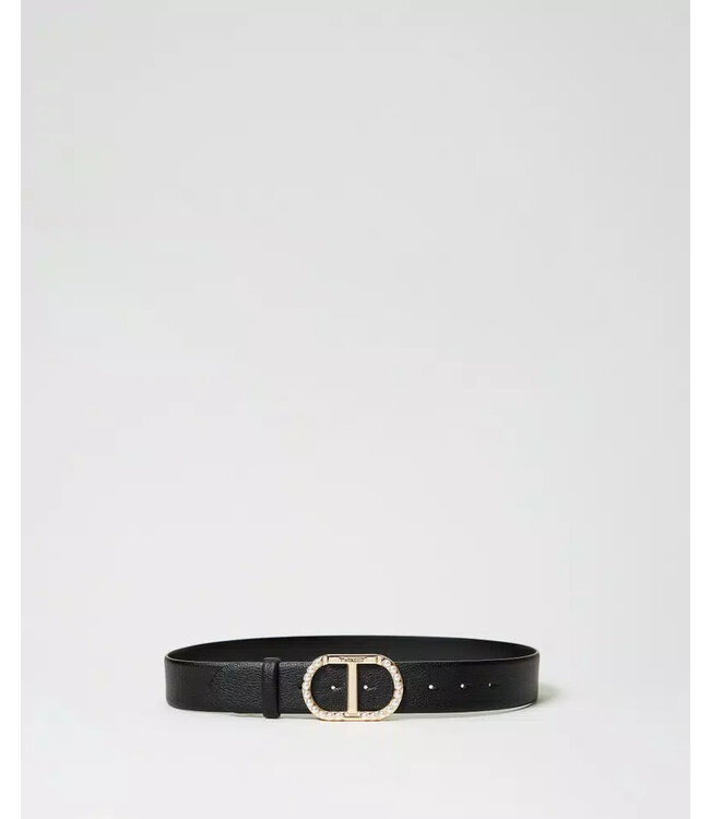 TWINSET Ceinture avec boucle T ovale avec perles