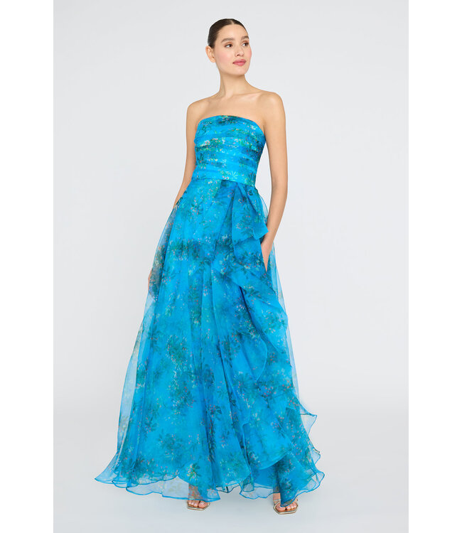 Theia Anaclara Strapless Gown