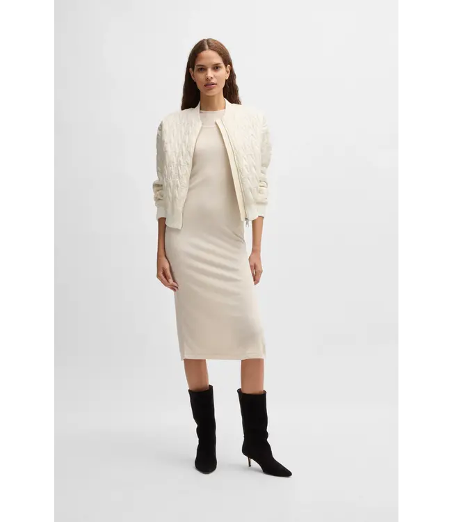 BOSS Veste bombardier déperlante avec matelassage à motifs