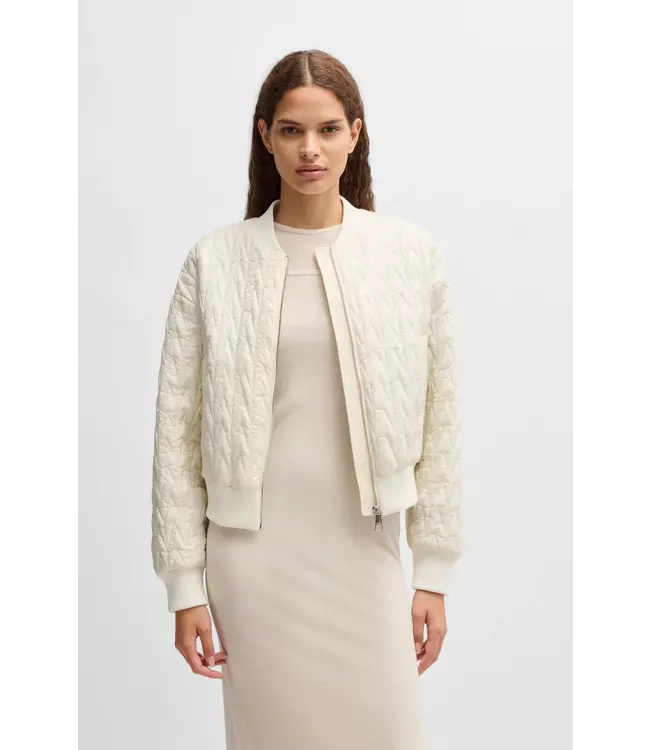 BOSS Water-repellent bomber jacket with patterned quilting