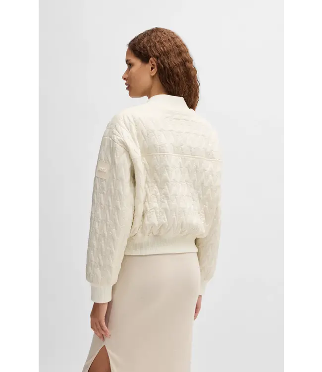 BOSS Veste bombardier déperlante avec matelassage à motifs