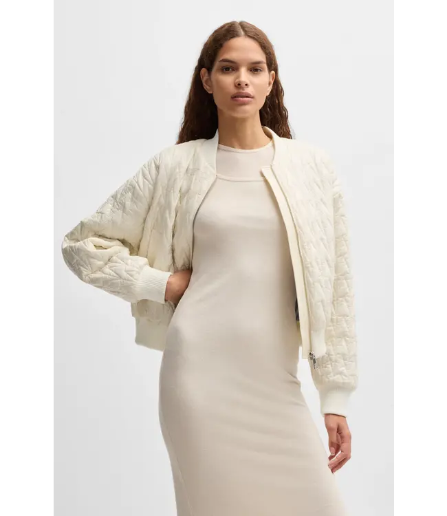 BOSS Water-repellent bomber jacket with patterned quilting
