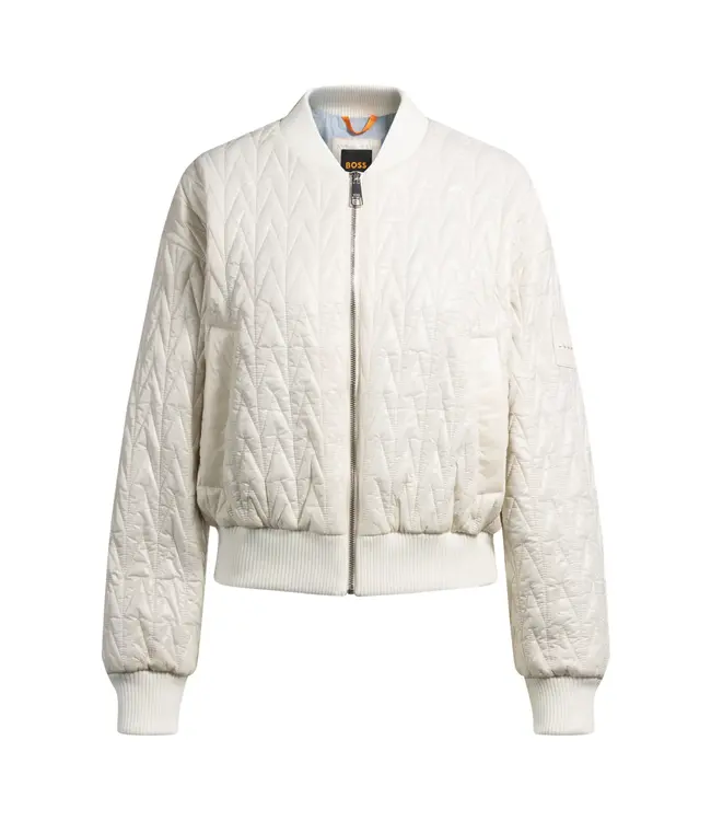 BOSS Veste bombardier déperlante avec matelassage à motifs
