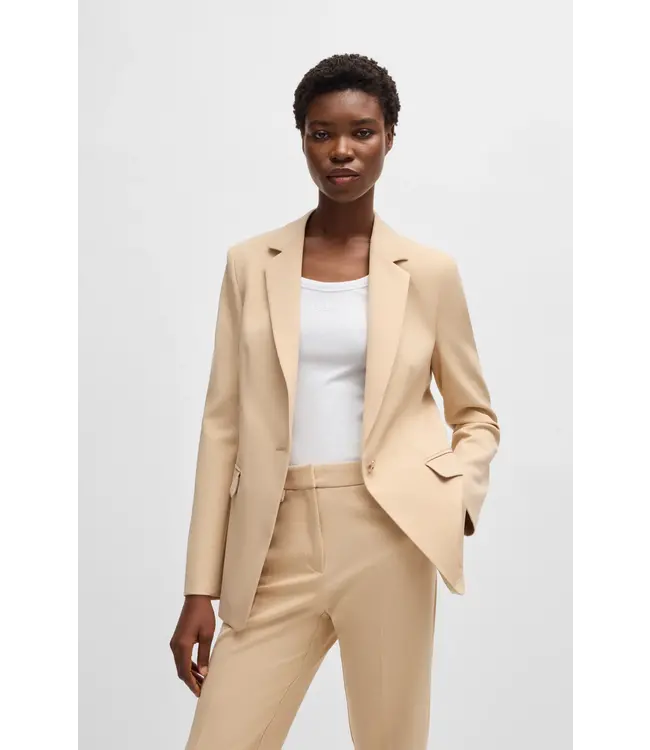 BOSS Fitted blazer in stretch fabric
