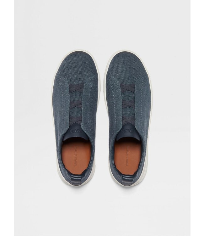ZEGNA Cotton Linen and Leather Triple Stitch™ Sneakers