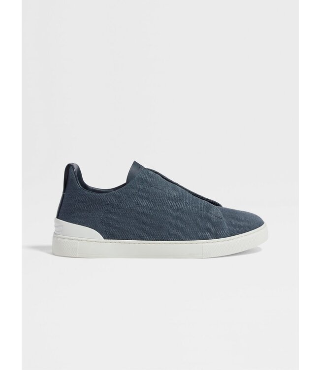 ZEGNA Baskets en coton, lin et cuir Triple Stitch™
