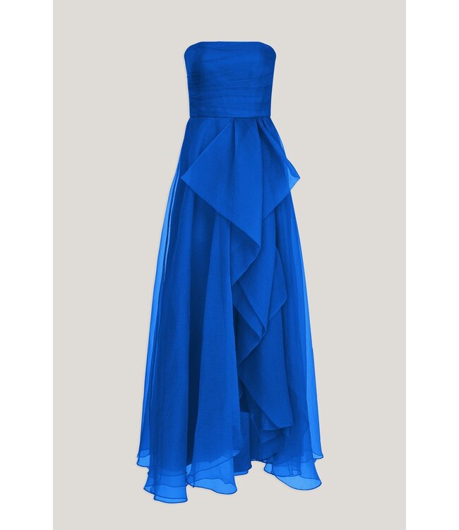 Theia Teresa Strapless Draped Gown