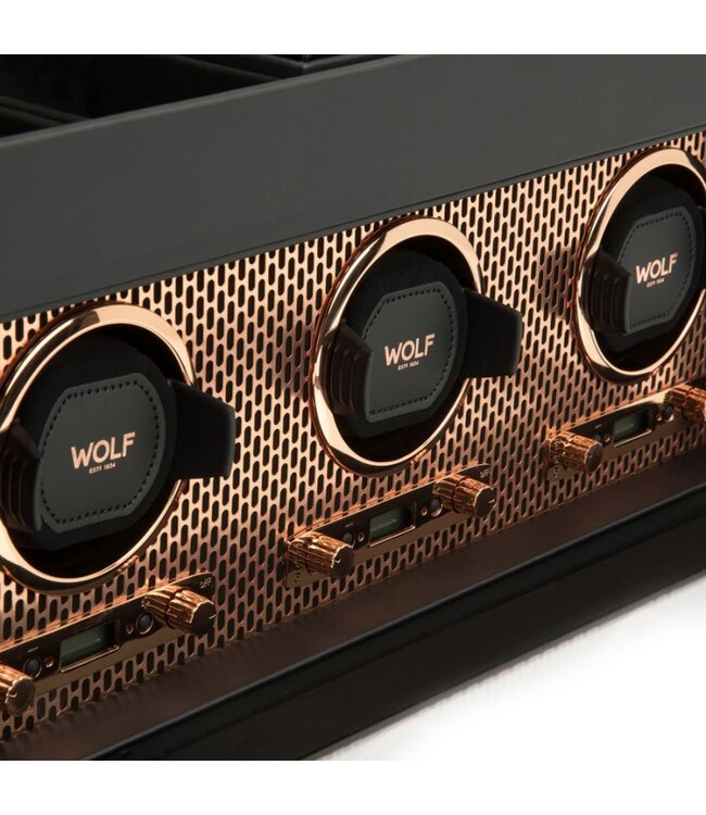 WOLF 1834 Axis Triple Watch Winder With Storage