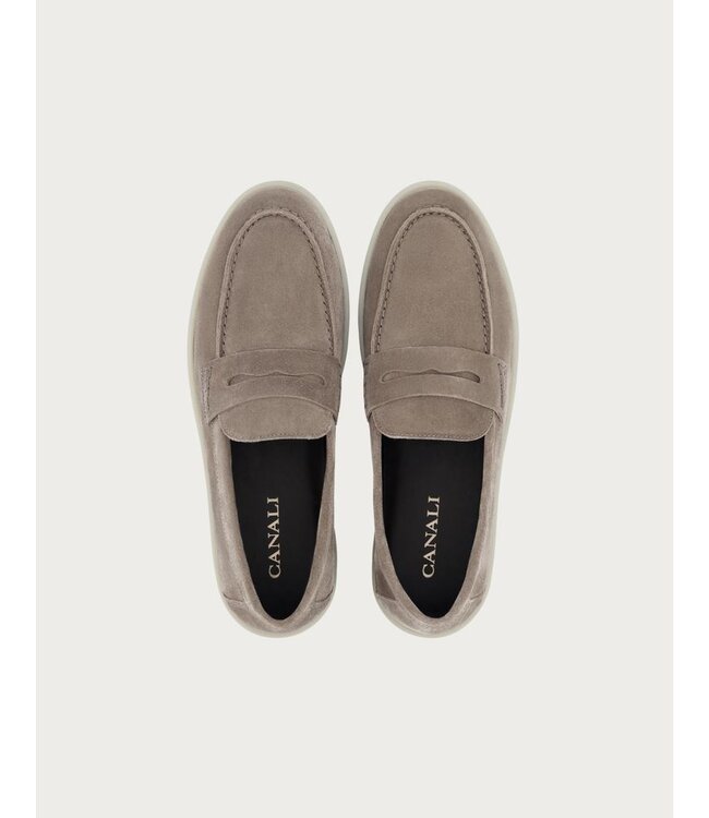 CANALI Suede calfskin loafers