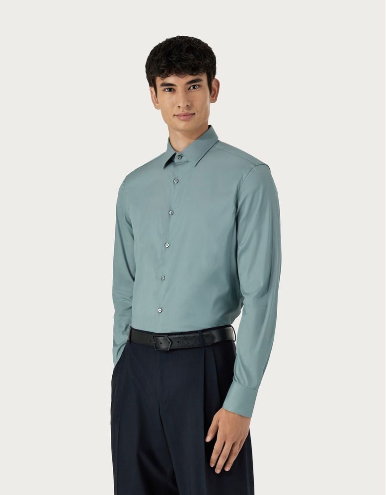 Regular fit shirt in stretch cotton