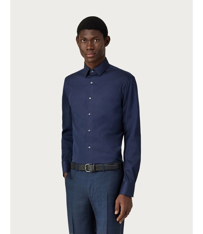 CANALI Regular fit shirt in stretch cotton