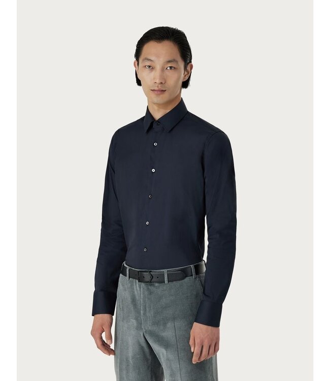 CANALI Regular fit shirt in stretch cotton